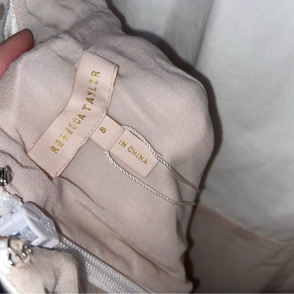 Rebecca Taylor Agnes Embroidery Dress in Milk Size 8 NWT - Picture 11 of 11